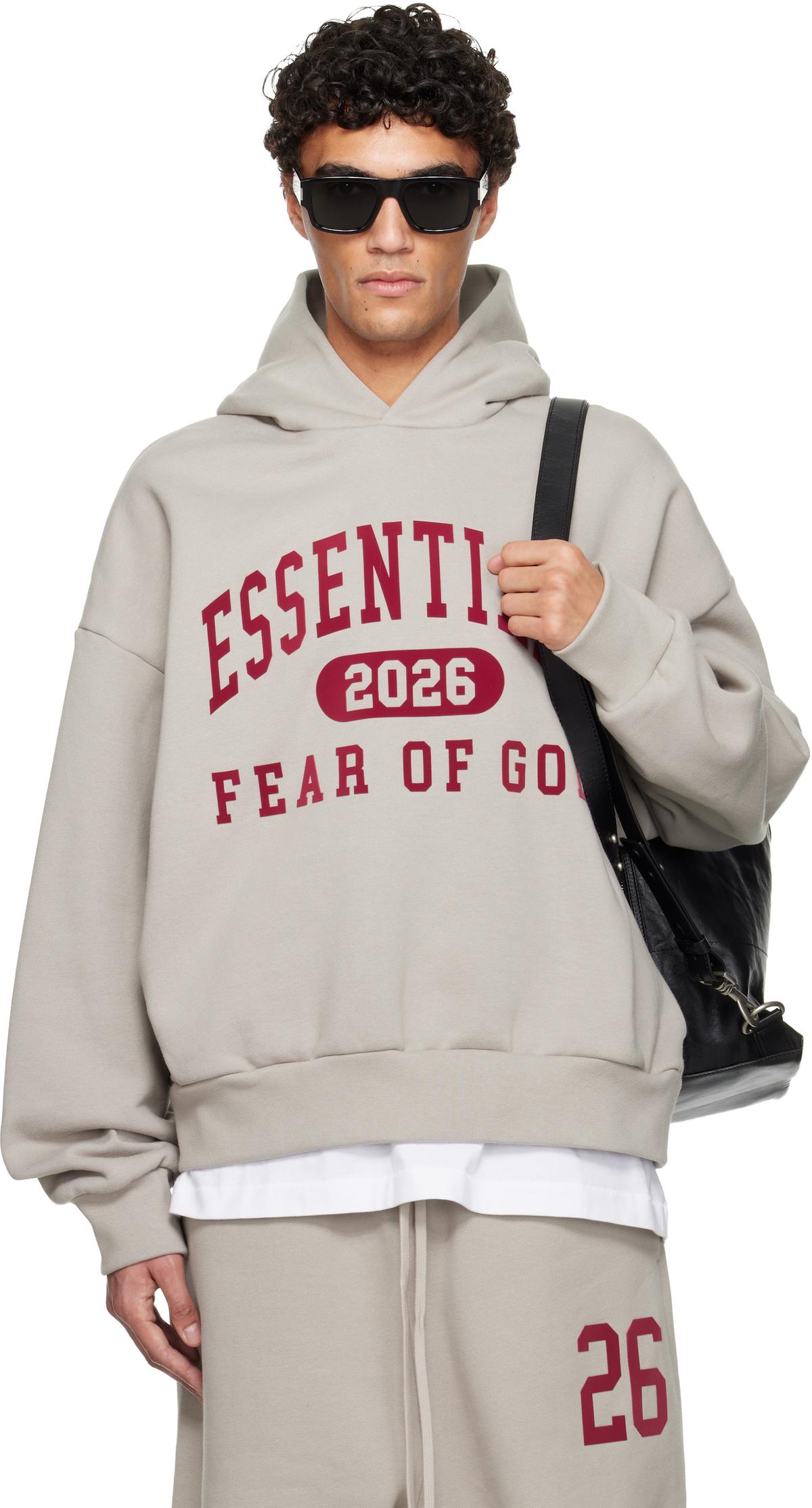 FEAR OF GOD ESSENTIALS Gray Holiday Classic Hoodie