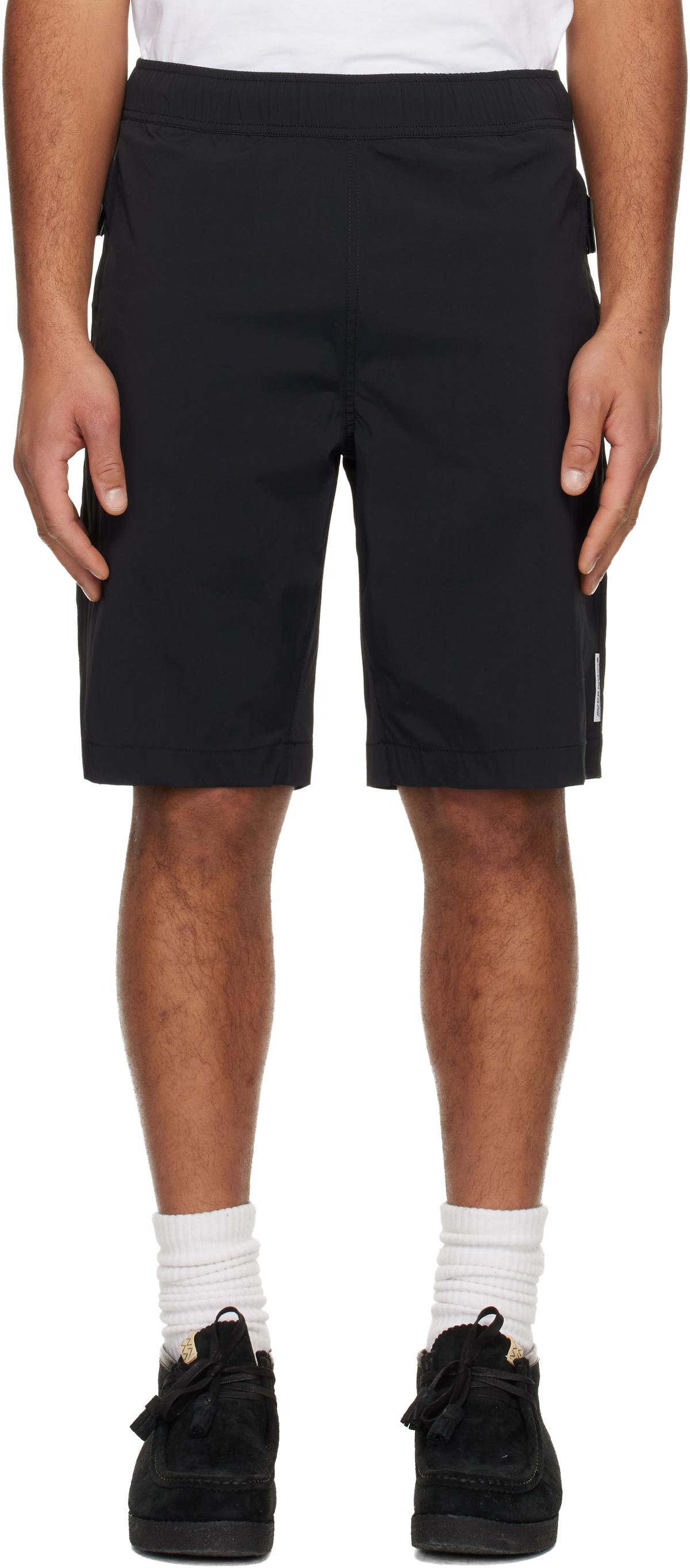 Aape by a Bathing Ape Black 'AAPENOW' Moonface Logo Shorts