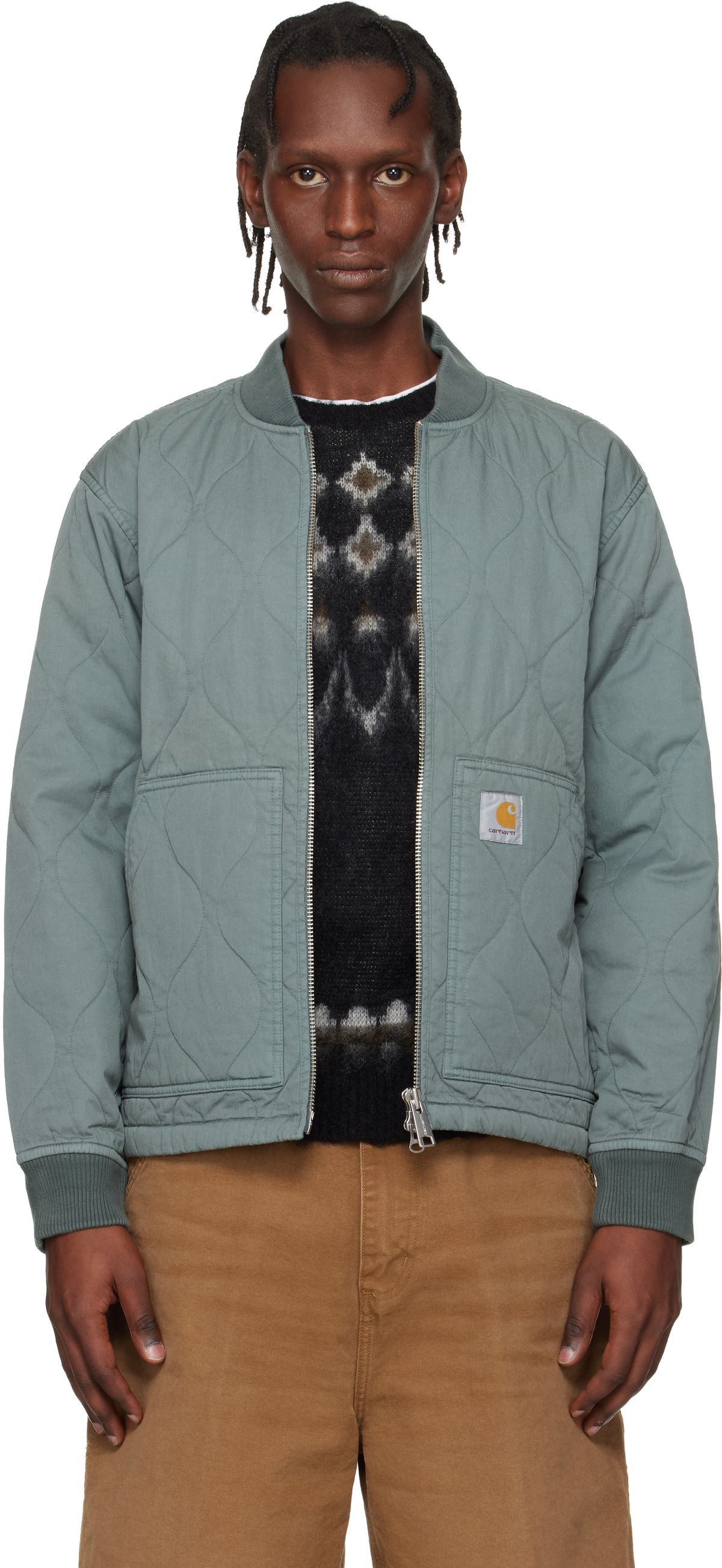 Carhartt Work In Progress Green Kylan Liner Jacket