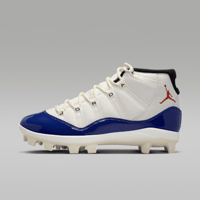 Jordan 11 Retro MCS in Sail, Deep Royal Blue, and Fire Red colorway