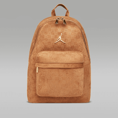 Jordan Suede Monogram Backpack (23.5L) "Cognac"