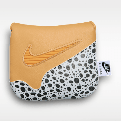 Nike Icon Golf Mallet Putter Headcover in Kumquat and Flax colorway, style code N1014762-833