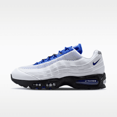 Nike Air Max 95 Big Bubble in White, Black, Metallic Silver, and Racer Blue with enlarged bubble midsole