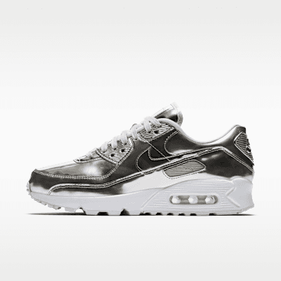 Nike Air Max 90 SP in Chrome, Pure Platinum, White, and Chrome colorway (Style Code CQ6639-001)