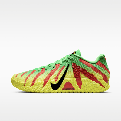 Nike Ja 3 Explorer in Green Spark, University Red, Dynamic Yellow, and Black colorway, style code IU7240-300